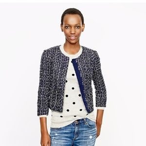 •J.Crew midnight tweed jacket•